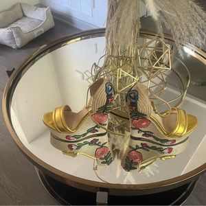 Authentic GUCCI PLATFORM NAPPA SILK